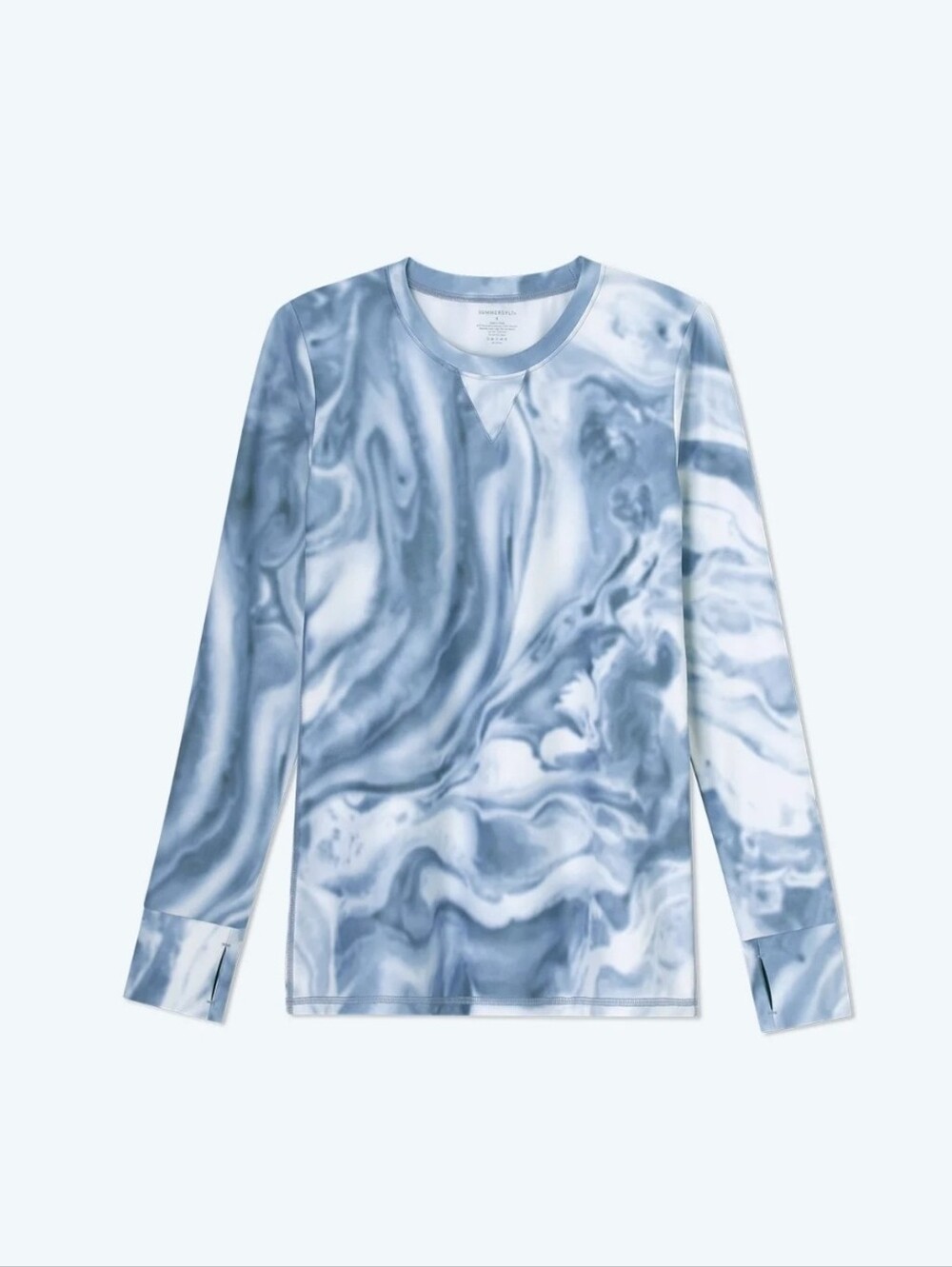 Summersalt The Long Sleeve Pullover in Slate Marble Medium Beach Activewear